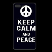 Coque  Iphone 8 Plus PREMIUM Keep Calm Peace Noir