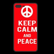 Coque  Iphone 8 Plus PREMIUM Keep Calm Peace Rouge