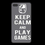 Coque  Iphone 8 Plus PREMIUM Keep Calm Play games Gris