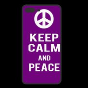 Coque  Iphone 8 Plus PREMIUM Keep Calm Peace Violet