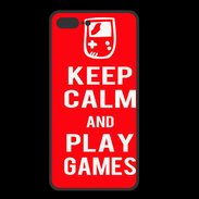 Coque  Iphone 8 Plus PREMIUM Keep Calm Play games Rouge