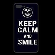 Coque  Iphone 8 Plus PREMIUM Keep Calm Smile Noir