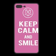Coque  Iphone 8 Plus PREMIUM Keep Calm Smile Rose