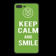 Coque  Iphone 8 Plus PREMIUM Keep Calm Smile Vert