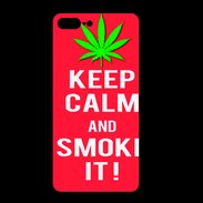 Coque  Iphone 8 Plus PREMIUM Keep Calm Smoke Rouge