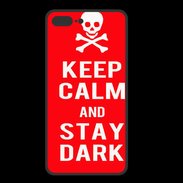 Coque  Iphone 8 Plus PREMIUM Keep Calm Stay dark Rouge