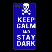 Coque  Iphone 8 Plus PREMIUM Keep Calm Stay dark Bleu