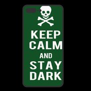 Coque  Iphone 8 Plus PREMIUM Keep Calm Stay dark Vert