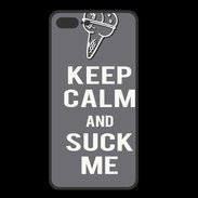 Coque  Iphone 8 Plus PREMIUM Keep Calm Suck me Gris