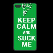 Coque  Iphone 8 Plus PREMIUM Keep Calm Suck me Vert