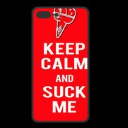 Coque  Iphone 8 Plus PREMIUM Keep Calm Suck me Rouge