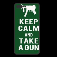 Coque  Iphone 8 Plus PREMIUM Keep Calm Take a gun Vert