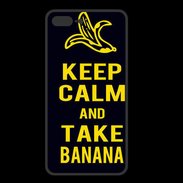 Coque  Iphone 8 Plus PREMIUM Keep Calm Take Banana Noir
