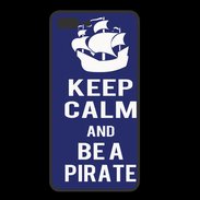 Coque  Iphone 8 Plus PREMIUM Keep Calm Be a Pirate Bleu