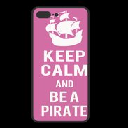 Coque  Iphone 8 Plus PREMIUM Keep Calm Be a Pirate Rose