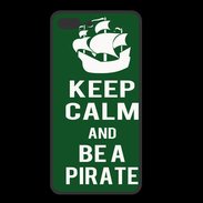 Coque  Iphone 8 Plus PREMIUM Keep Calm Be a Pirate Vert