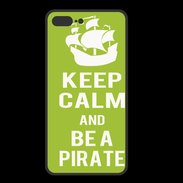 Coque  Iphone 8 Plus PREMIUM Keep Calm Be a Pirate Vert pomme