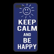 Coque  Iphone 8 Plus PREMIUM Keep Calm Be Happy Bleu