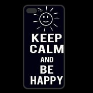 Coque  Iphone 8 Plus PREMIUM Keep Calm Be Happy Noir