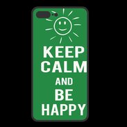 Coque  Iphone 8 Plus PREMIUM Keep Calm Be Happy Vert