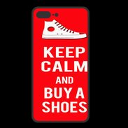 Coque  Iphone 8 Plus PREMIUM Keep Calm Buy Shoes Rouge