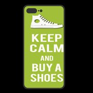 Coque  Iphone 8 Plus PREMIUM Keep Calm Buy Shoes Vert Pomme