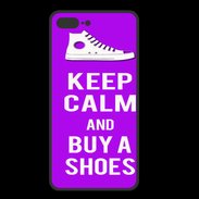 Coque  Iphone 8 Plus PREMIUM Keep Calm Buy Shoes Violet