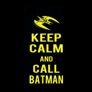 Coque  Iphone 8 Plus PREMIUM Keep Calm Call Batman Noir