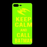 Coque  Iphone 8 Plus PREMIUM Keep Calm Call Batman Vert pomme
