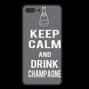Coque  Iphone 8 Plus PREMIUM Keep Calm Drink champagne Gris