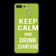 Coque  Iphone 8 Plus PREMIUM Keep Calm Drink champagne Vert pomme
