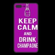 Coque  Iphone 8 Plus PREMIUM Keep Calm Drink champagne Violet