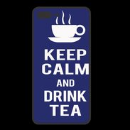 Coque  Iphone 8 Plus PREMIUM Keep Calm Drink Tea Bleu