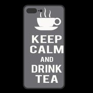 Coque  Iphone 8 Plus PREMIUM Keep Calm Drink Tea Gris