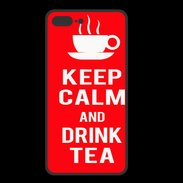Coque  Iphone 8 Plus PREMIUM Keep Calm Drink Tea Rouge