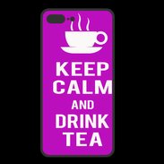 Coque  Iphone 8 Plus PREMIUM Keep Calm Drink Tea Violet