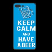 Coque  Iphone 8 Plus PREMIUM Keep Calm Have a beer Cyan