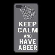 Coque  Iphone 8 Plus PREMIUM Keep Calm Have a beer Gris