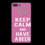 Coque  Iphone 8 Plus PREMIUM Keep Calm Have a beer Rose