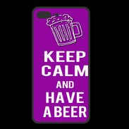 Coque  Iphone 8 Plus PREMIUM Keep Calm Have a beer Violet