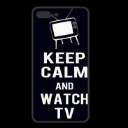 Coque  Iphone 8 Plus PREMIUM Keep Calm Watch TV Noir