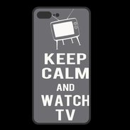 Coque  Iphone 8 Plus PREMIUM Keep Calm Watch TV Gris