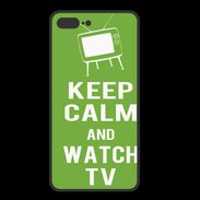Coque  Iphone 8 Plus PREMIUM Keep Calm Watch TV Vert