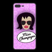 Coque  Iphone 8 Plus PREMIUM Miss Champagne Brune