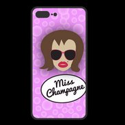Coque  Iphone 8 Plus PREMIUM Miss Champagne Chatain