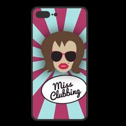 Coque  Iphone 8 Plus PREMIUM Miss Clubbing Chatain