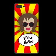 Coque  Iphone 8 Plus PREMIUM Miss Latina Chatain