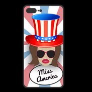 Coque  Iphone 8 Plus PREMIUM Miss USA Chatain