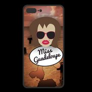 Coque  Iphone 8 Plus PREMIUM Miss Guadeloupe Chatain