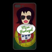 Coque  Iphone 8 Plus PREMIUM Miss Portugal Brune